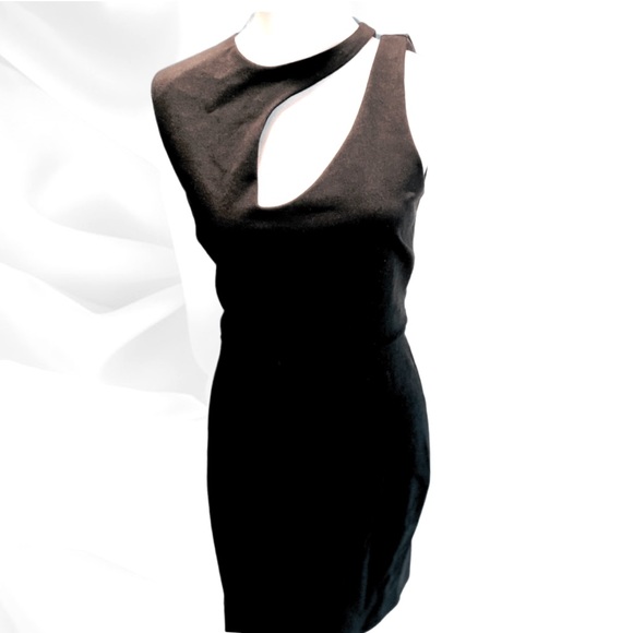bebe Dresses & Skirts - BEBE Black Cutout Shoulder Dress Size Medium